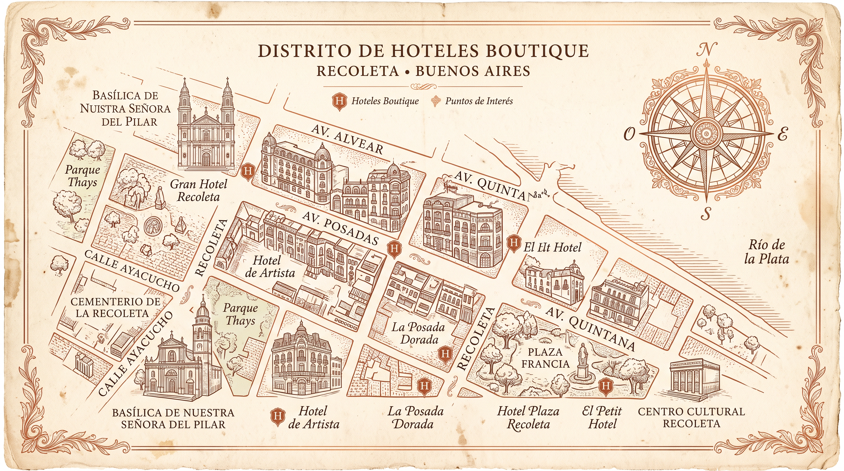 Mapa de ubicación del Gaming Resort Club en Recoleta, Buenos Aires