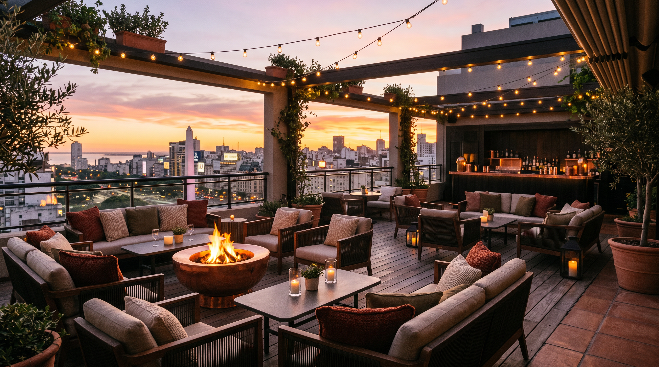 Terraza gastronómica en la azotea del hotel