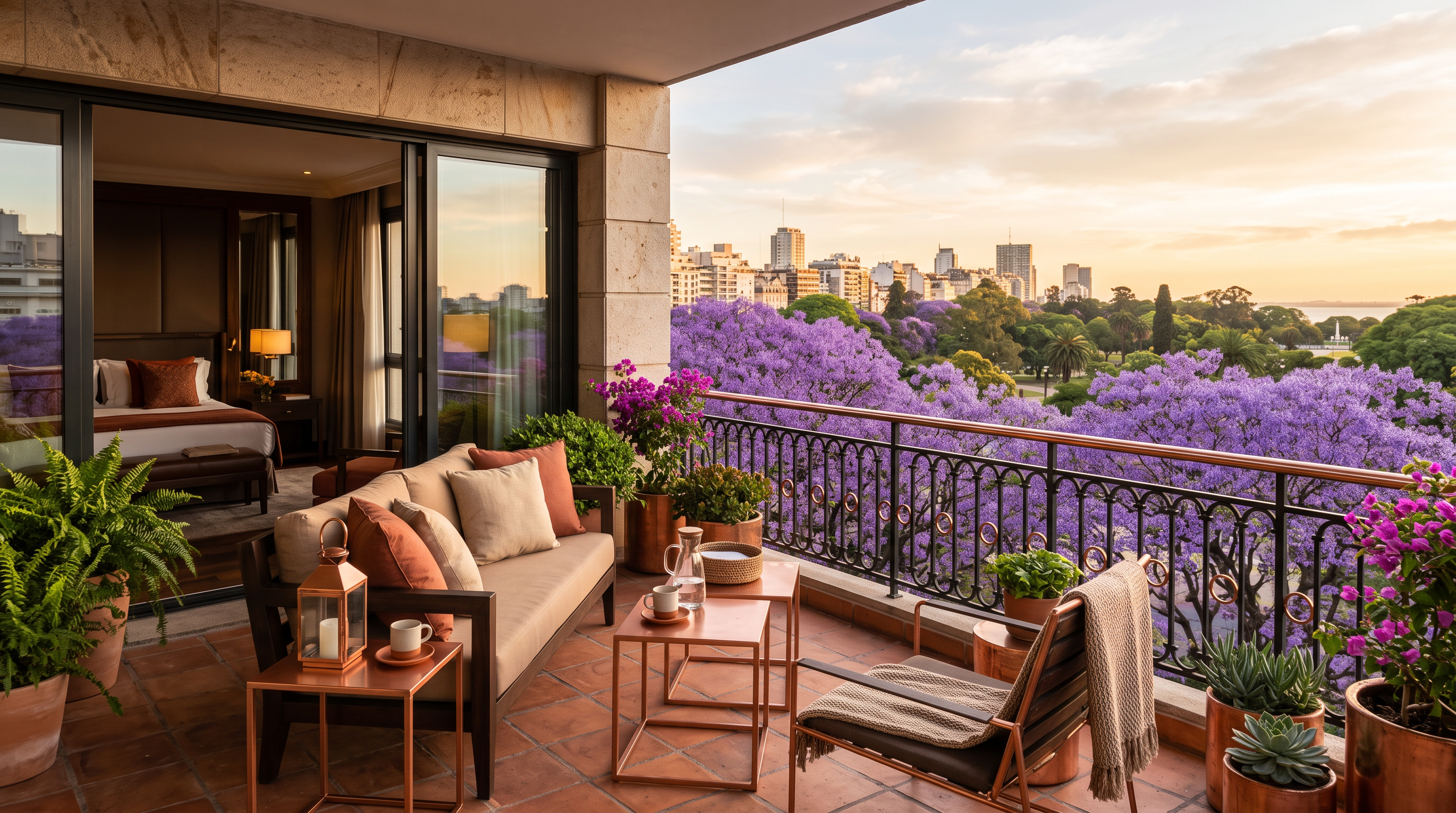 Suite Terraza con balcón privado y vista al parque